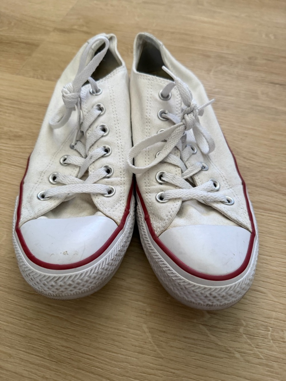 White Converse low top